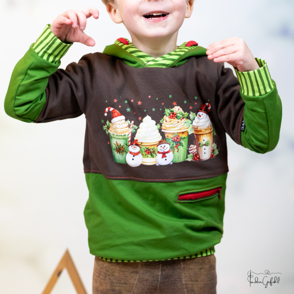 Bügelbild -  " 4er X-Mas Becher #grün "