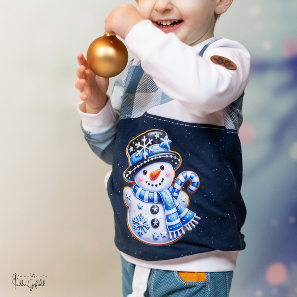 Bügelbild -  " Lebkuchen  SCHNEEMANN "