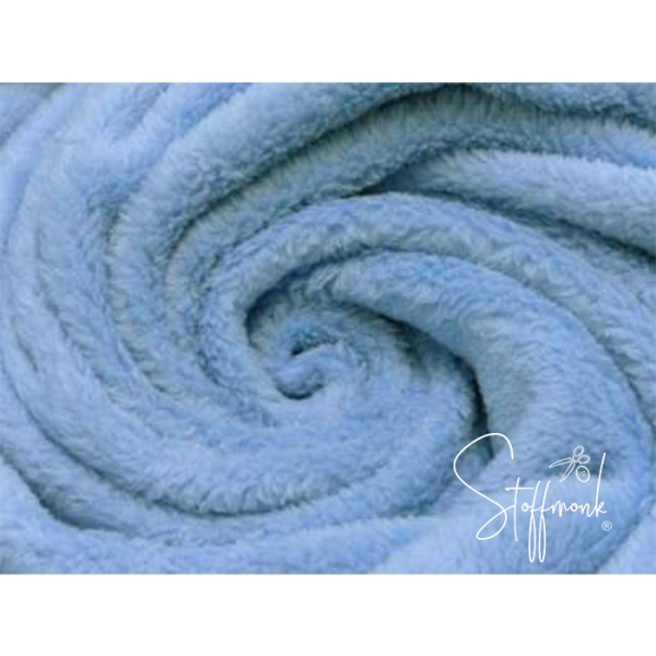 Kuschel Fleece - beidseitig - Hellblau