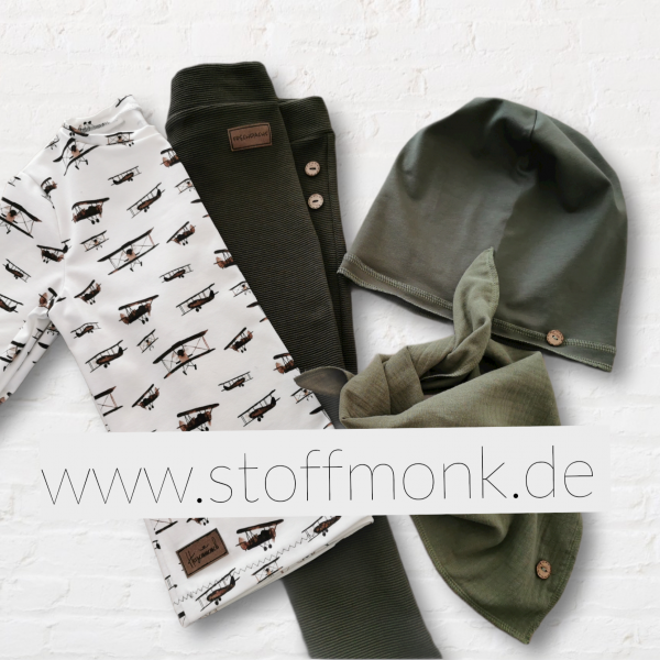 Musselin Double Gauze Armygrün