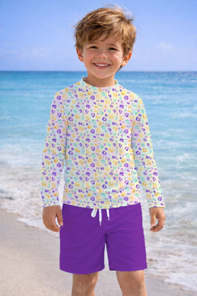 Bade/Sport Funktionsjersey - UV-Schutzstoff UPF 50+ " # Violett