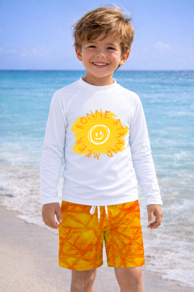 Bügelbild "SONNE STRAND MEER" - Farben & Größe frei wählbar