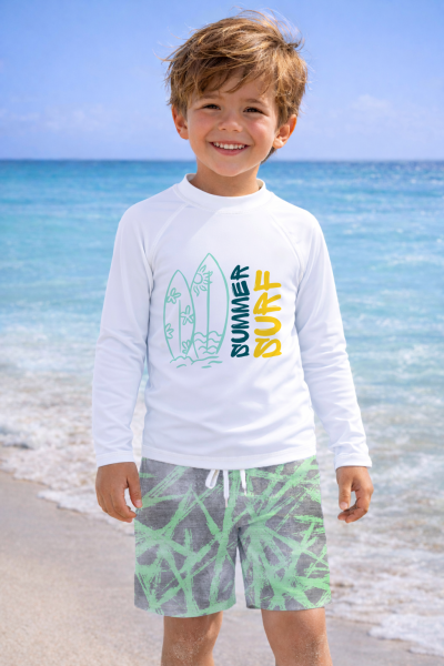 Bügelbild "SUMMER SURF" - Farben & Größe frei wählbar