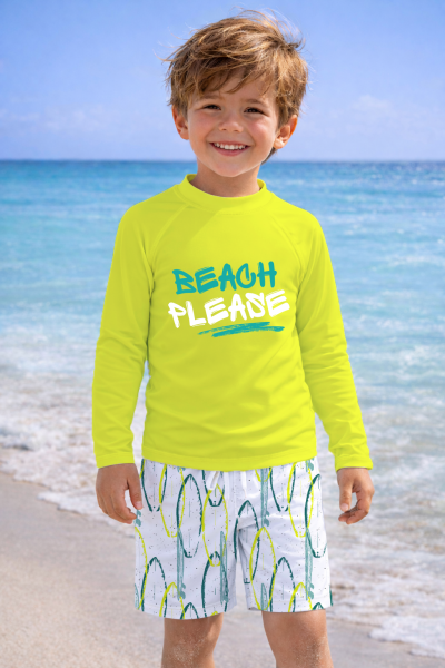 Bügelbild "BEACH PLEASE" - Farben & Größe frei wählbar