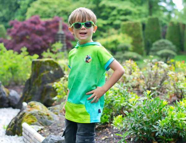 KOMBI Panel - " NEONGELB/BLAU " -  Jersey - Höhe ca. 0,8 Meter/volle Breite