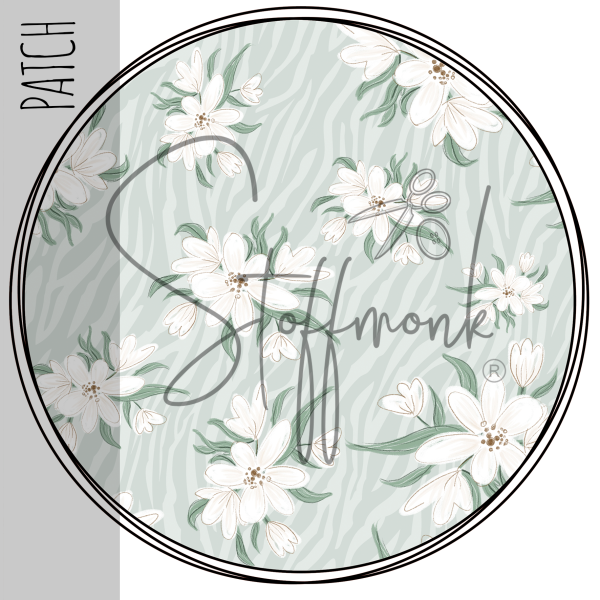 Patch / Aufnäher  - Aquarell Blumen 134 - Größe wählbar -