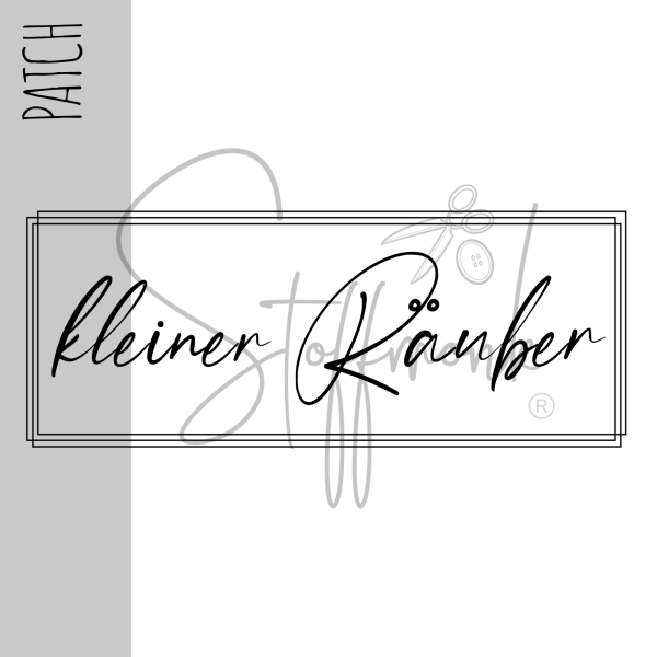 Patch / Aufnäher  - Kleiner Räuber weiß - Größe wählbar -