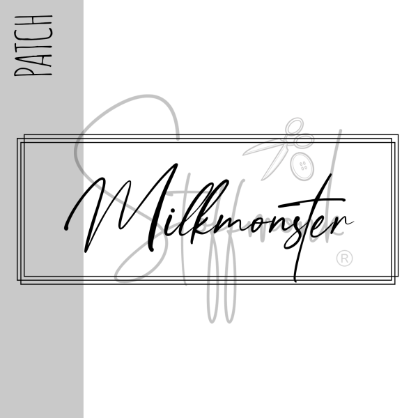 Patch / Aufnäher  - Milkmonster weiß - Größe wählbar -