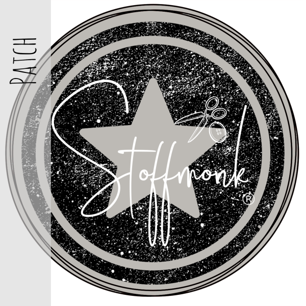 Patch / Aufnäher  - Grunge Stern - Grau