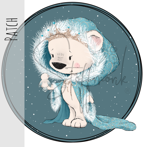 Patch / Aufnäher  - Winterqueen - Blauer Hintergrund