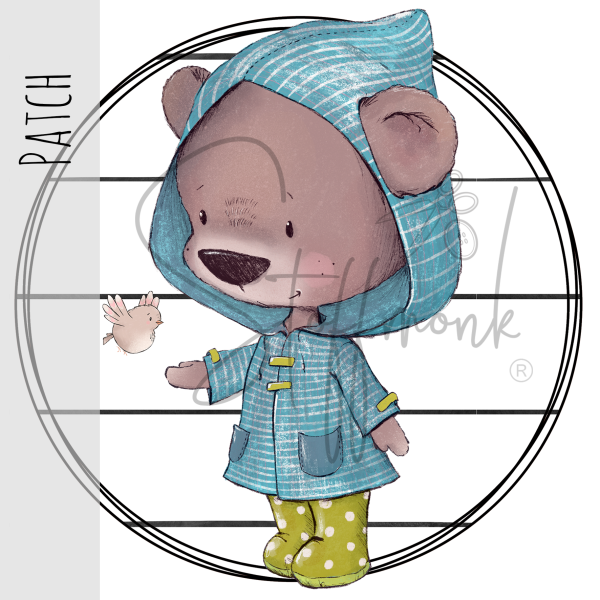 Patch / Aufnäher  - Regenbär - große Streifen