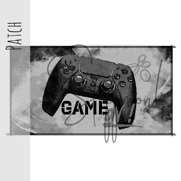 Patch / Aufnäher  - Game ON -Schwarz/Grau