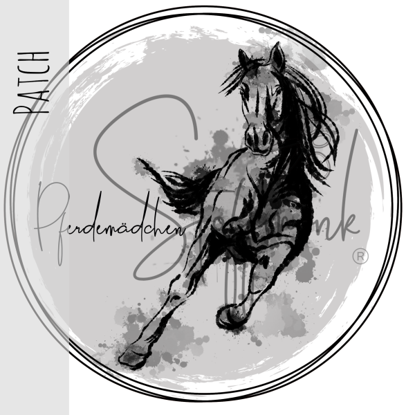 Patch / Aufnäher  - Pferd - "Pferdemädchen"