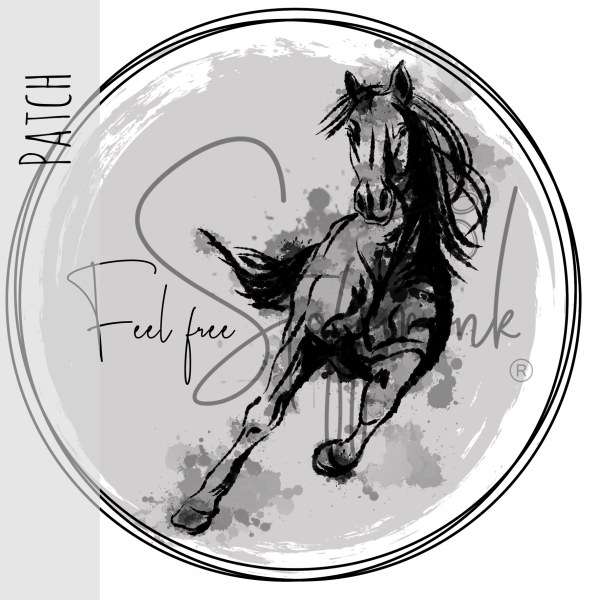 Patch / Aufnäher  - Pferd - "Feel free"