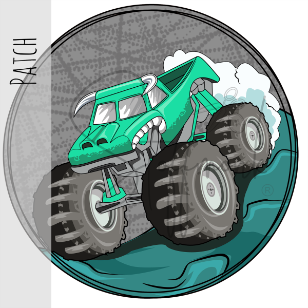 Patch / Aufnäher  - Monstertruck Hörner - Mint