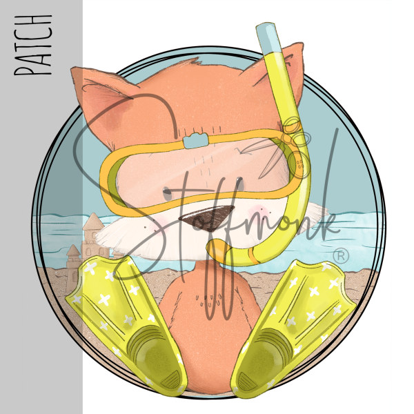 Patch / Aufnäher  -  "Taucher Fuchs"