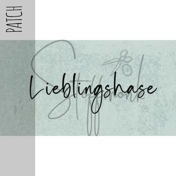 Patch / Aufnäher  - "Lieblingshase" - Blau