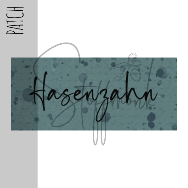 Patch / Aufnäher  - "Hasenzahn" - dunkles Petrol