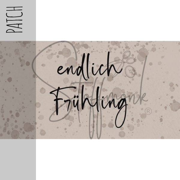 Patch / Aufnäher  - "endlich Frühling" beige