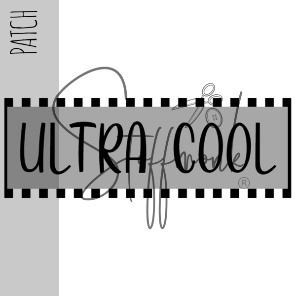 Patch / Aufnäher  - "ULTRA COOL" - grau