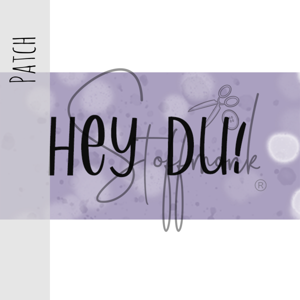 Patch / Aufnäher  - Smietz Pferd "HEY DU!" - Lila