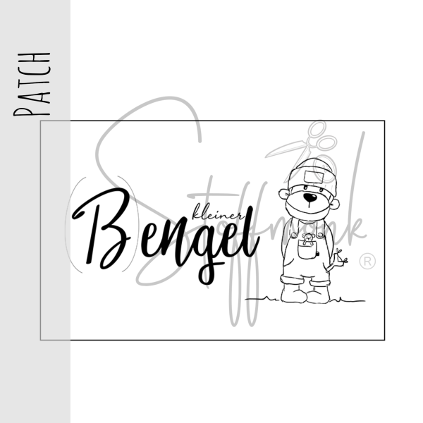 Patch / Aufnäher  - "Kleiner (B)engel" - weiß - XaXelu Design