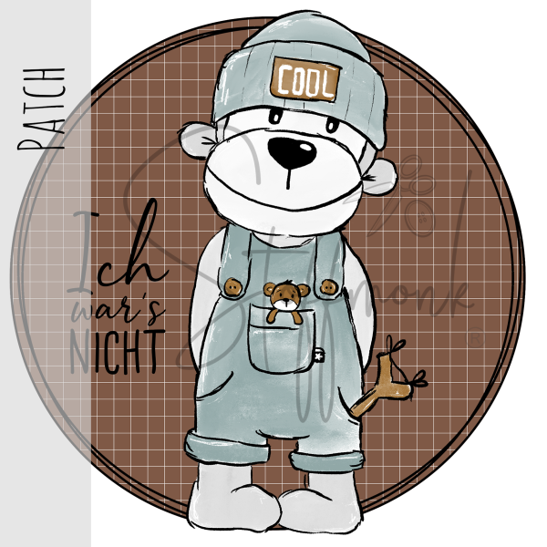 Patch / Aufnäher  - "Ich war´s nicht" - Karo braun- - XaXelu Design
