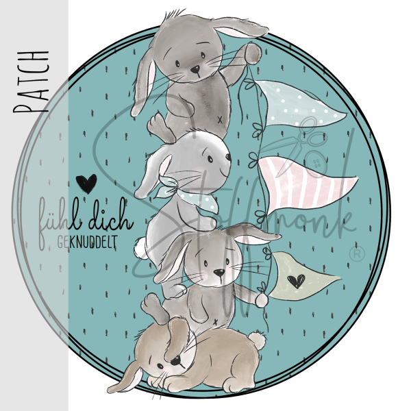 Patch / Aufnäher  - "Hasenbande" - Blau