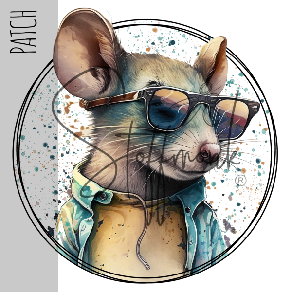Patch / Aufnäher  - Cool Mouse - Splashes