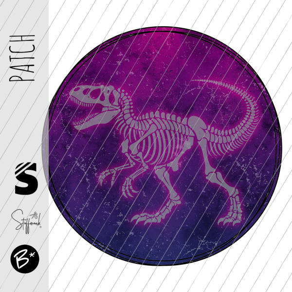 Patch / Aufnäher  - Raptor #pink/grau - Button