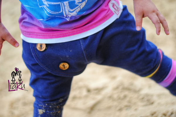 Jeansjersey Jeansblau Uni