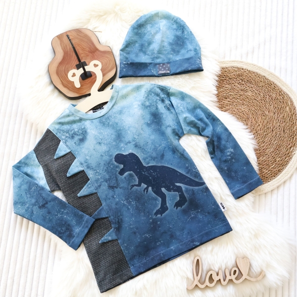 Ep - EINZEL Panel - DINO  " DUNKELBLAU " - Bio Jersey