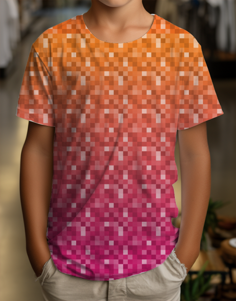 Pixel #pink/orange - Bio JERSEY