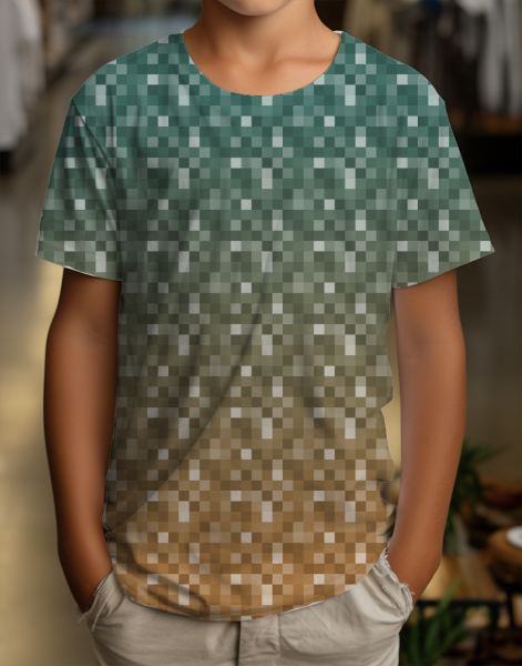 Pixel #smaragd/karamell - Bio JERSEY