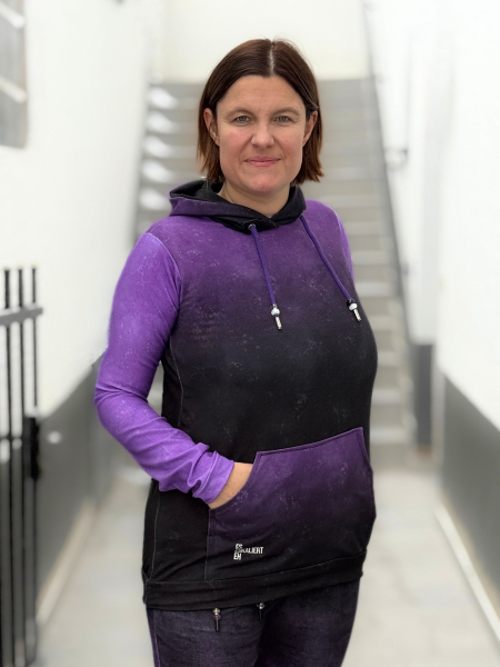 DENIM - #dunkelgrau/lila - Bio French Terry