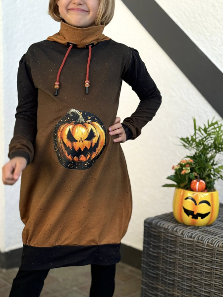 Bügelbild - H66 - " Kürbis Button "