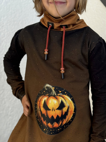 Bügelbild - H66 - " Kürbis Button "