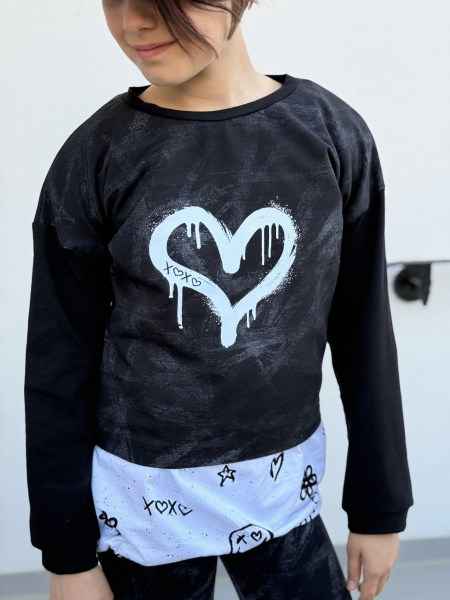 Bügelbild -  " XOXO Herz " #weiss