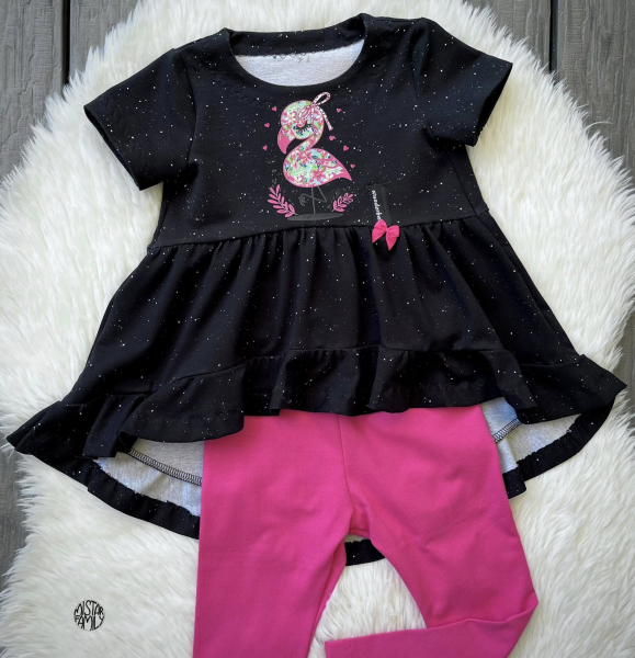 Bügelbild - " Flamingo (Blumen) "