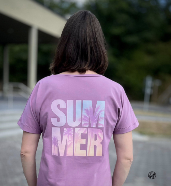 Bügelbild - " SUMMER (Palmen Text) " - Version 2