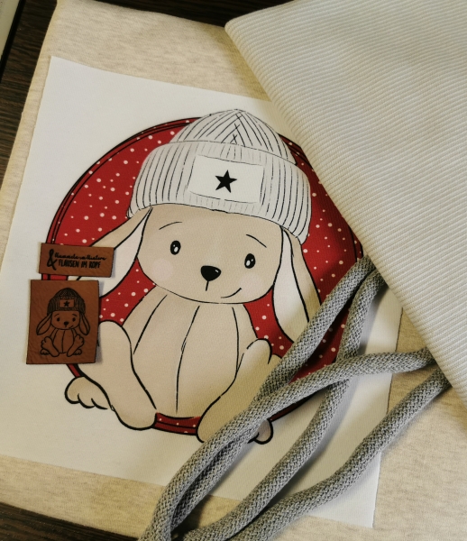 Patch / Aufnäher  - "Coole Socke" - Rot Punkte - Rund