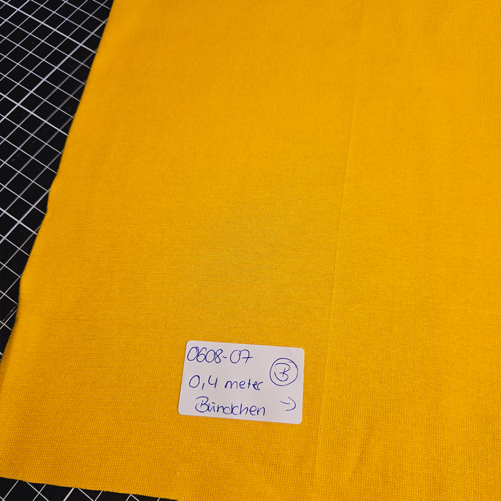 0608-07 / BWARE (Webfehler) 0,4 Meter Bündchen #gelb - 2,50€