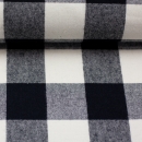 Flanell Baumwollflanell Maverick - Schwarz/Weiss