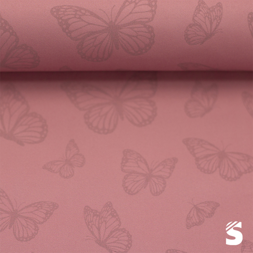 Reflektierender Softshell - Schmetterling  - Rosa Rückseite