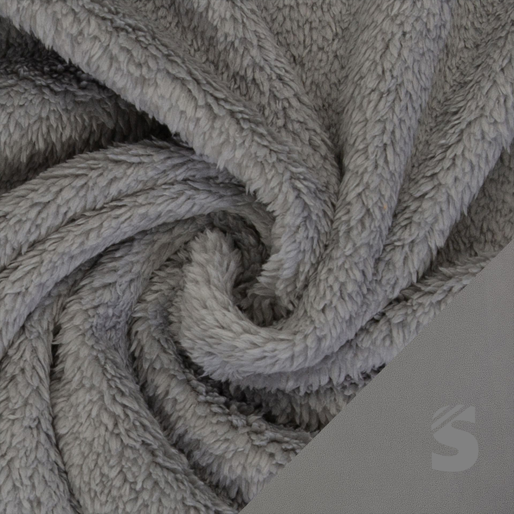 Doubleface Plüsch/Fleece - Grau