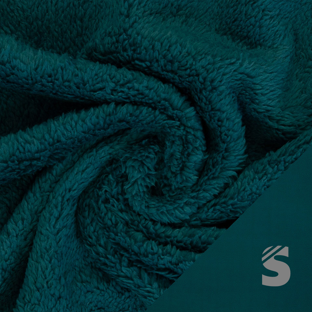 Doubleface Plüsch/Fleece - Petrol