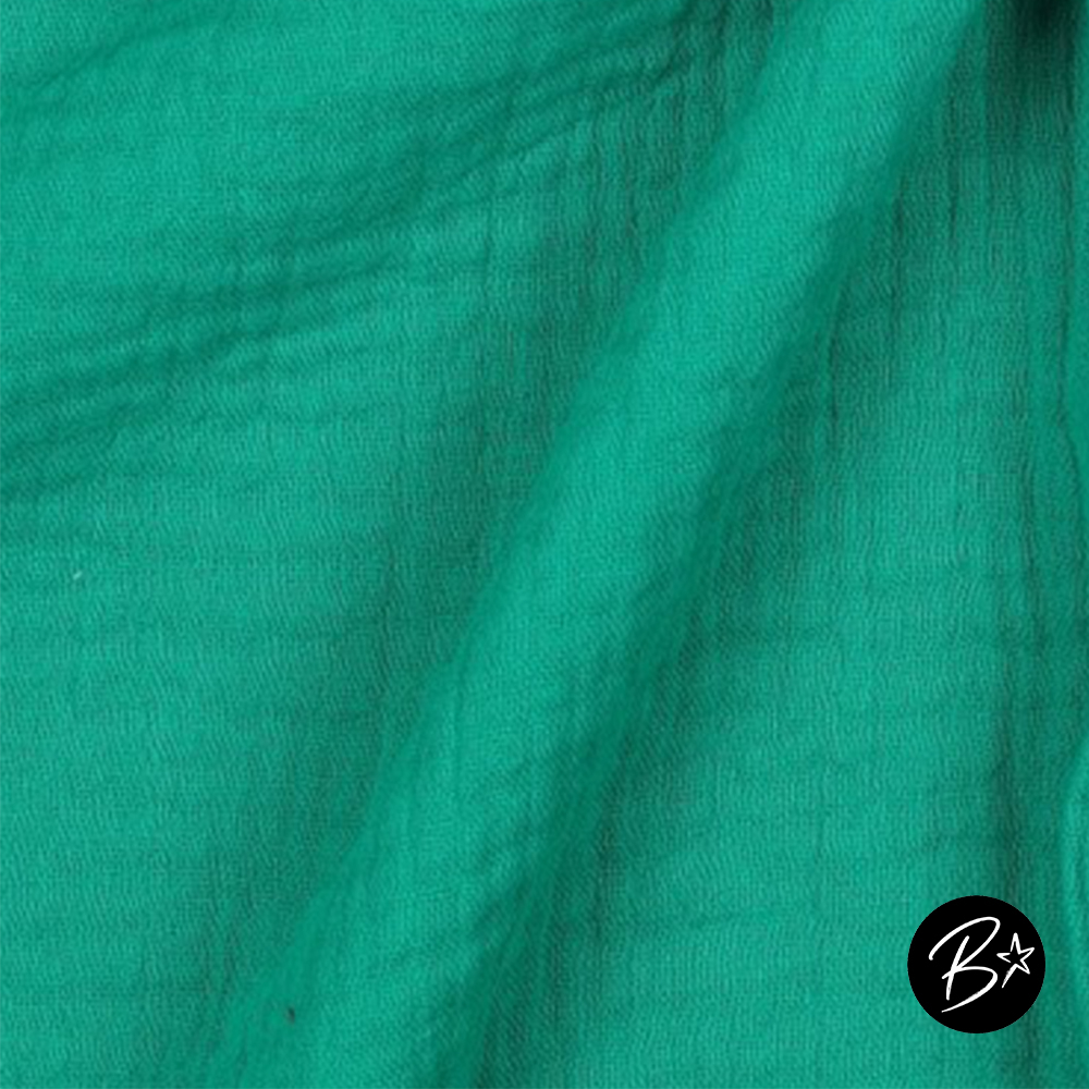 Musselin Double Gauze - #Meergrün