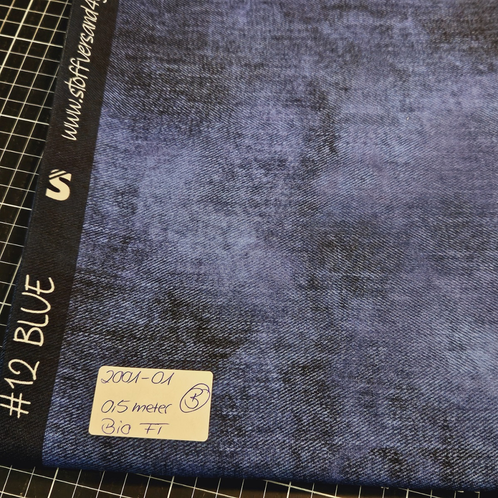 2001-01 - BWARE  0,5 Meter Denim Blue #12 - Bio French Terry