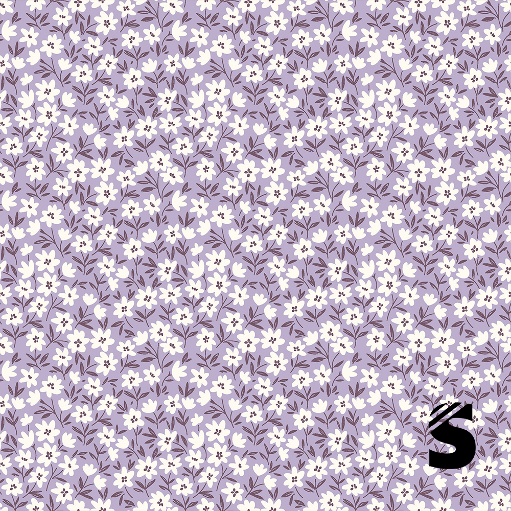 Baumwoll Jersey - Mini Flowers #lila