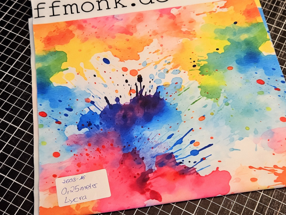 2603-16 - 0,25 meter Farbexplosion bunt - LYCRA